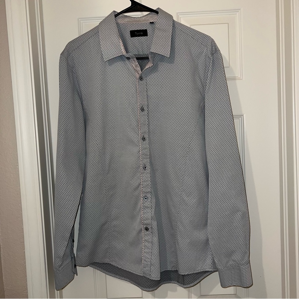 light gray, large button-down